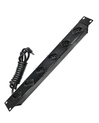 REGUA 19' C/ 6 TOMADAS 2P+T 10A CABO 1.5M C/ DISJU