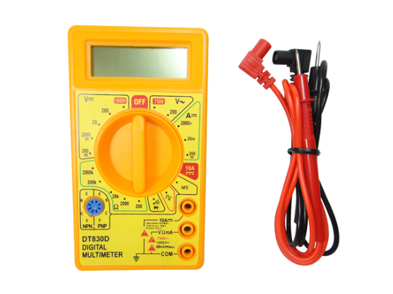 MULTIMETRO DIGITAL COR AMARELO COM BEEP