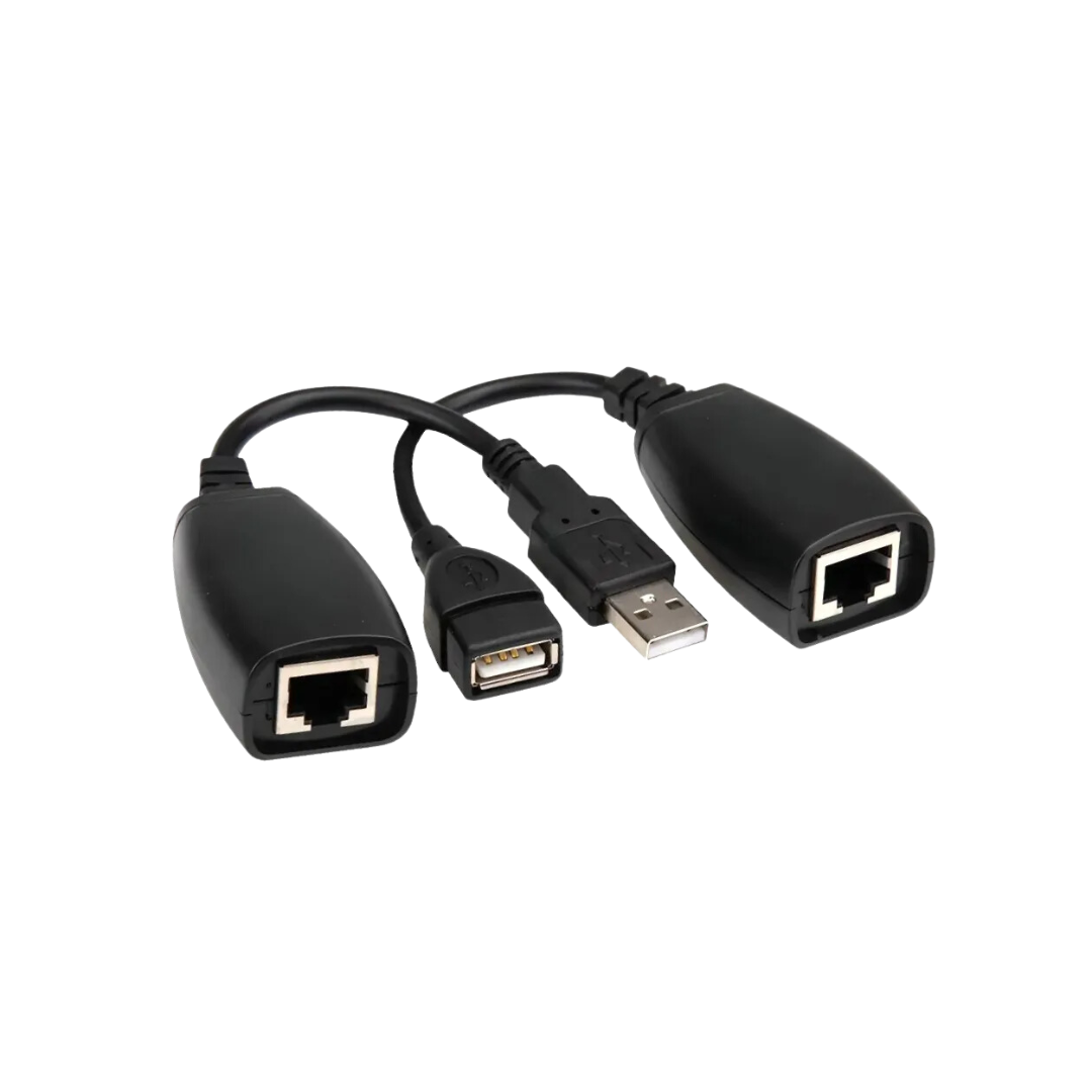 CABO EXTENSOR USB A MACHO P/USB A FEMEA VIA RJ45