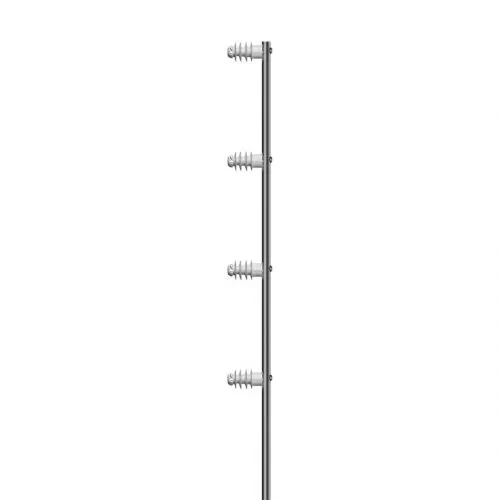 HASTE DE ALUMINIO COM 4 ISOLADORES H 20X4MM P