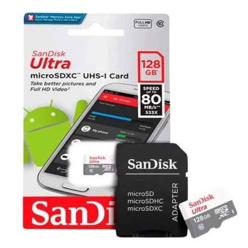 CARTÃO DE MEMORIA MICROSD 128 GB SANDISK/KING