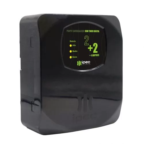 FONTE CARREGADOR COM TIMER DIGITAL 2+2 COM RECEPTO