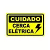PLACA  PLÁSTICO  12,5 X 20 CUIDADO CERCA ELETRICA