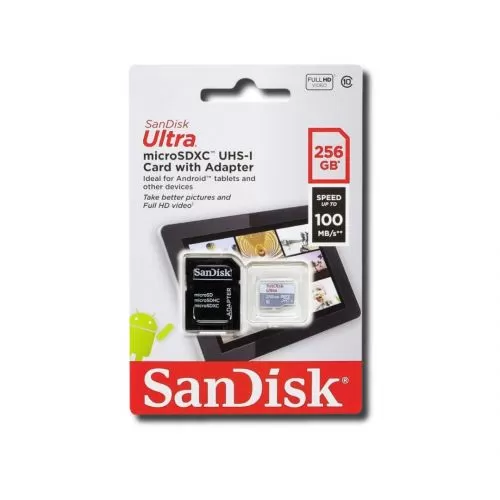 MICRO SD 256GB SPEED 100MB/S ADAPTER SANDISK